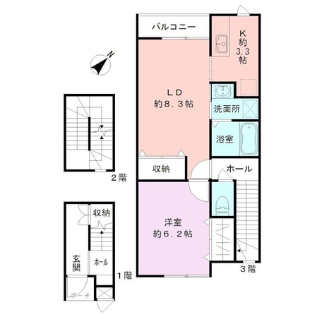 ベル・ヴェール田中町の物件間取画像